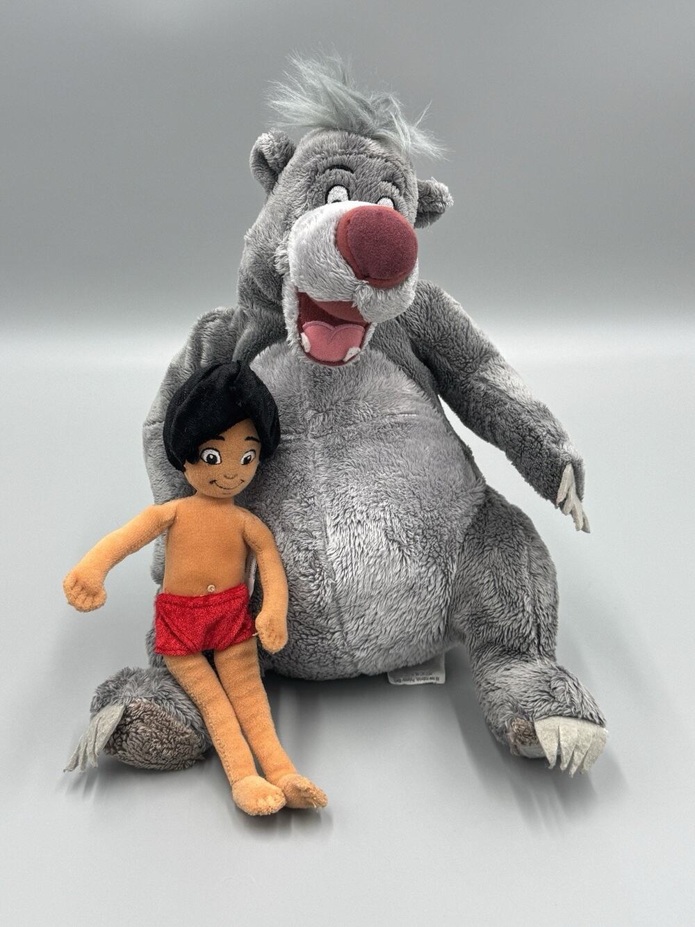 Disney The Jungle Book Baloo & Mowgli Plush 12” Stuffed Animal